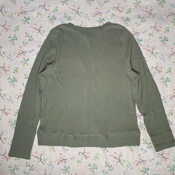 PACT Cardigan Waffle Thermal Knit Women's XL Organic Cotton Cropped Sweater Cute - Picture 2 of 4